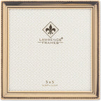 Lawrence Frames Bead Border Design, 2.5x3.5 Double, Silver