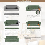 WEERRW 4 Pieces Velvet High Stretch Couch Covers - Image 6