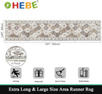 HEBE Hallway Runner Rug 2'8''x12' Washable Vintage Distressed Area Rugs Non - Image 2