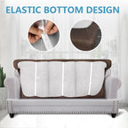 Leather Look Couch Cushion Covers Sofa Seat Slipcovers Sets Couches Furniture - Image 4