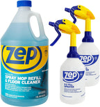 Zep Spray Mop Refill & Floor Cleaner – Streak-Free Shine for Hard Floors – 1 Gallon E-Z Fill Sprayer 2-Pack – Bundle