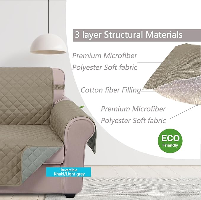 U-NICE HOME Large Sofa Cover Reversible Couch Cover - Image 5