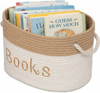 Large Book Storage Basket - 15 x 11 x 9 Book Bin