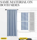 NICETOWN Window Curtains Blackout Drapes, Vintage Blue, 1 Pair, 52 by 84-Inch - Image 5