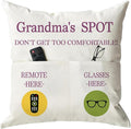 ONFAON Grandma Gifts, Grandma's Spot Throw Pillow Covers 18x18 Inch, Birthday by ONFAON
