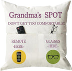 ONFAON Grandma Gifts, Grandma's Spot Throw Pillow Covers 18x18 Inch, Birthday by ONFAON