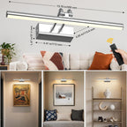 Picture Light for Wall, RF Remote, USB Charging Platinum Silver