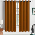Yakamok Burnt Orange Blackout Curtains 63 Inches Length by Yakamok