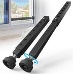 WooFog（Short）Window Security Bar Adjustable, Window Bars Security Inside, Window Lock Bar for Horizontal Sliding Windows, Window Locks for Up and Down Windows, Extends Form 11" to 18" (White-4 Pcs)