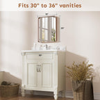 Kosmonia 20x16 Inch Bathroom Vanity Mirror Brushed Rose Gold