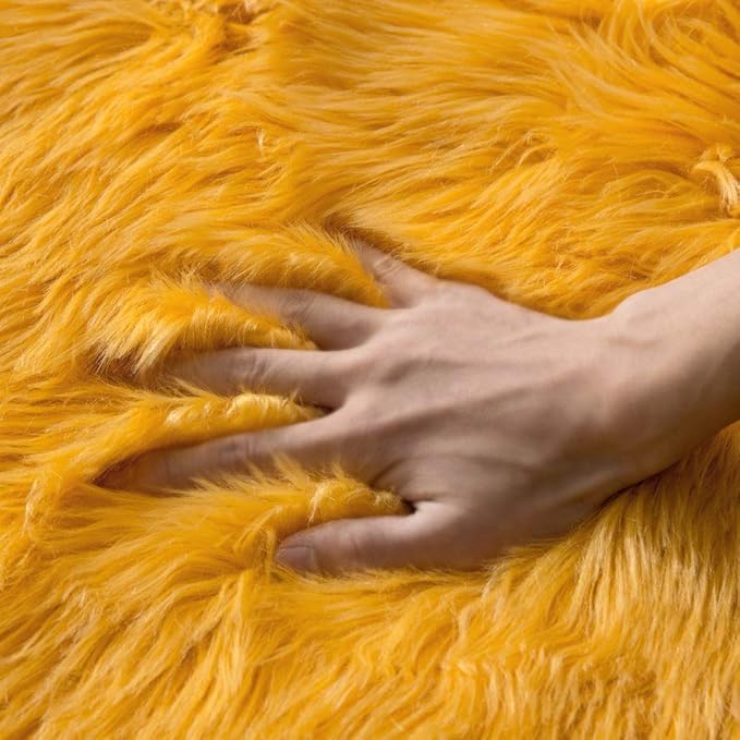 MIULEE Luxury Super Soft Fluffy Area Rug Faux Fur Rectangle Rug Decorative - Image 3