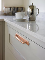 5.04" c-c Brushed Copper Cabinet Pulls Zinc Alloy Drawer Pulls with plate