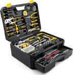 DOWELL 299-Piece Professional Hand Tool Set, Ultimate Drawer Toolbox with Sockets, Pliers, Hex Keys, Screwdrivers for Home, Auto Repair, Workshop & Emergency DIY