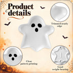 Frienda 6 Pcs Halloween Ghost Ceramic Plates Serving Dishes Dinnerware Set