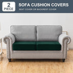Couch Cover Stretch Velvet Sofa Cushion Cover 2-Piece - Image 3