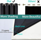 Yakamok 100% Cream Blackout Curtains - Image 5