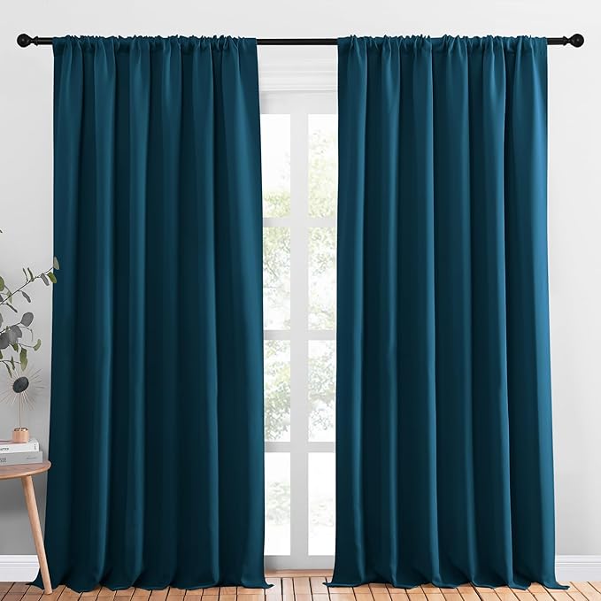 NICETOWN 2 Panels Blackout Curtains, Rod Pocket Thermal Insulated Drapess by NICETOWN