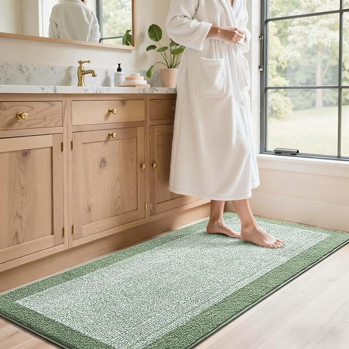 60x24 Long Bathroom Rugs Washable Non Slip, Soft Absorbent Quick Dry Mats - Image 3