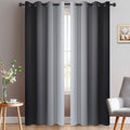 Yakamok Greyish White and Black Ombre Curtains by Yakamok