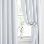NICETOWN Pom Poms Trimming Blackout Curtains, Farmhouse Blackout Window - Image 8