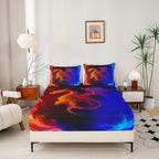 Erosebridal Dragon Bedding Set Nebula Fitted Sheet Queen Size Mysterious