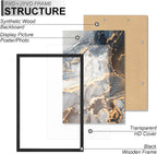 Fxojyvo 30x40 Picture Frame Black Engineered Wood Wall Hanging
