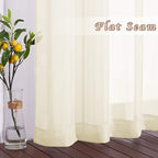 NICETOWN Sheer Curtain Panels 96 inch Cream Beige - Image 5