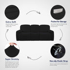 PureFit Super Stretch 3 Seats Recliner Chair Sofa Couch Cover - Image 3