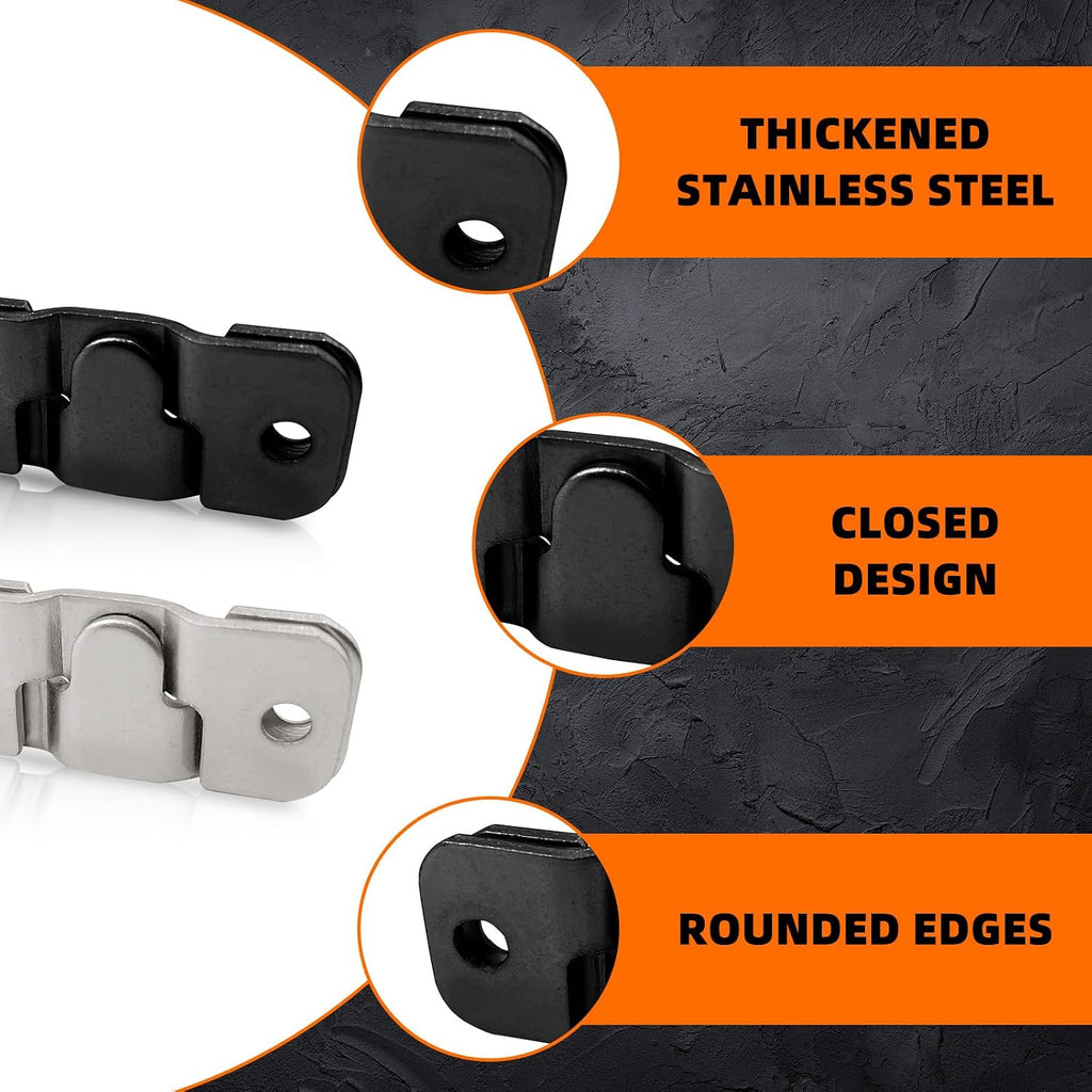 40Pcs (20 Pairs) Flush Mount Bracket, Interlock Hanging Buckle