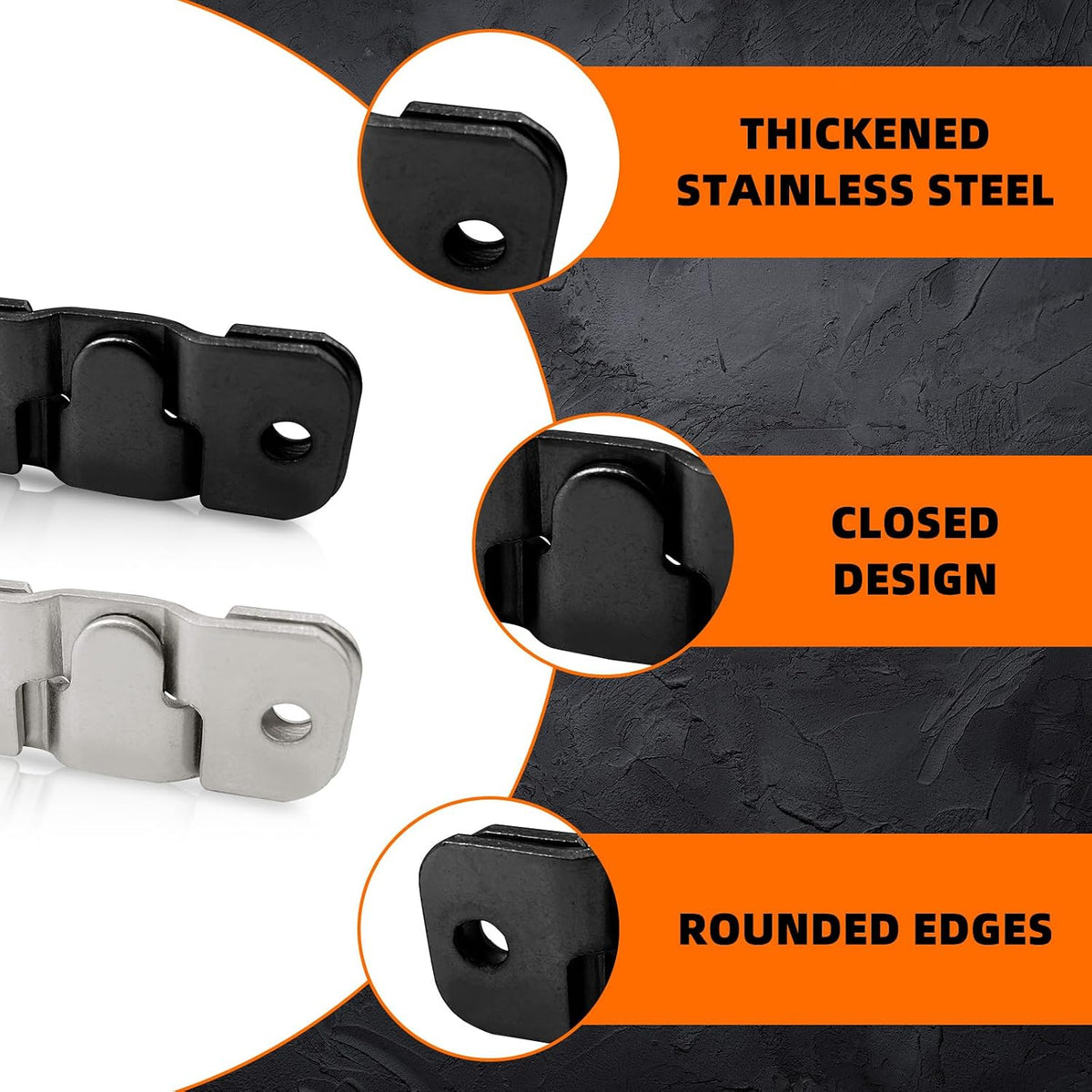 40Pcs (20 Pairs) Flush Mount Bracket, Interlock Hanging Buckle