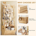 BBLIKE Stuffed Animal Storage Organizer, Plush Toy Holder with Toy Chest