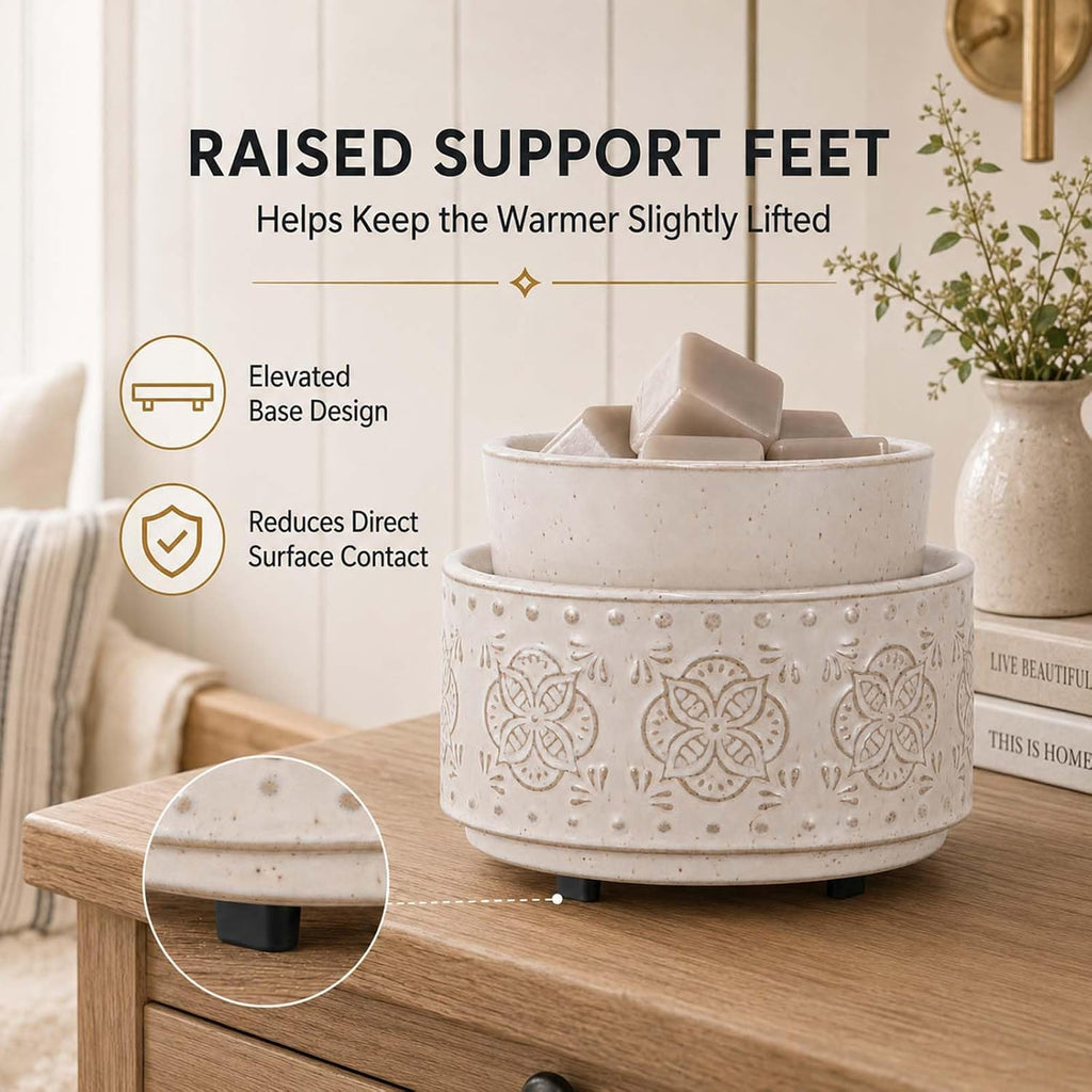 mocosa Ceramic Wax Melt Warmer for Scented Wax Melts 3-in-1 Electric