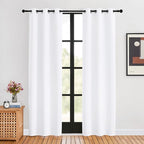 NICETOWN White Curtains 80 inch Length 2 Panels Set by NICETOWN