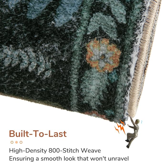 OPPODREAM Animal Soft Area Rugs 5x7, Washable Black Rug - Image 5