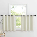 NICETOWN Natural Linen Room Darkening Curtain Valances for, Grommet Faux Linen by NICETOWN