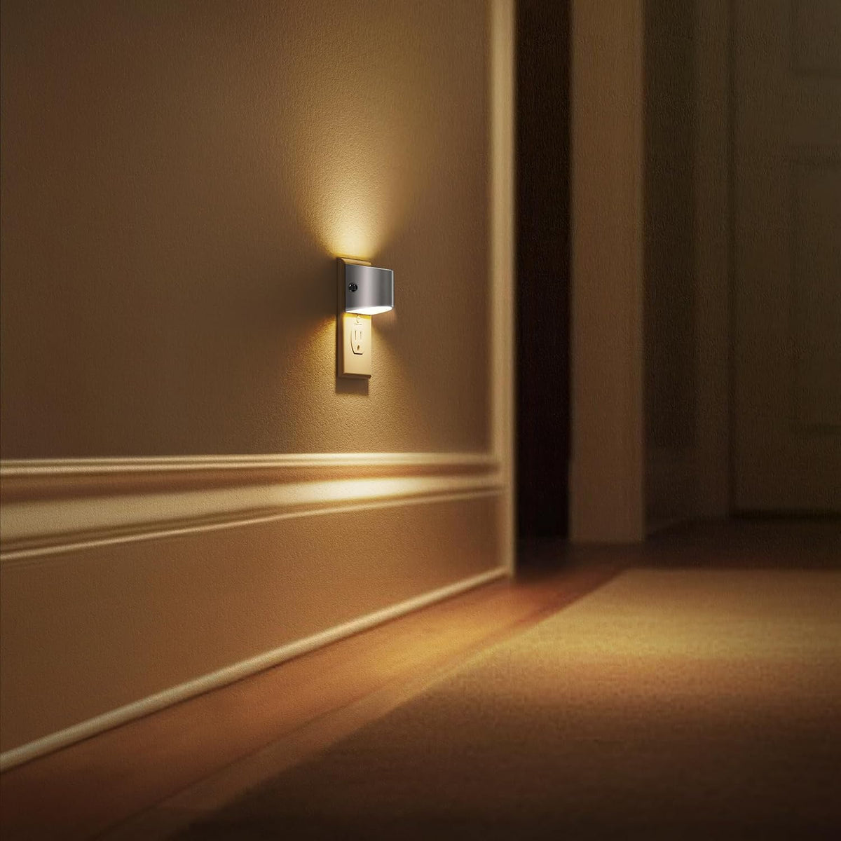 L LOHAS LED Night Lights Plug into Wall, Dimmable Night Light 2 Pack