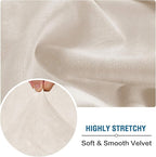 H.VERSAILTEX Velvet Stretch Couch Cushion Cover Plush Cushion Slipcover - Image 5