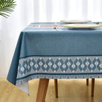 Zobesta Blue Vinyl Tablecloths for Rectangle Tables 55x86 Outdoor PVC