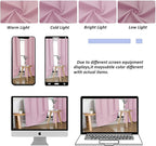 Simplebrand Ava Pink Short 36 Inches Blackout Curtain 2 Panels Set, Half Window - Image 8