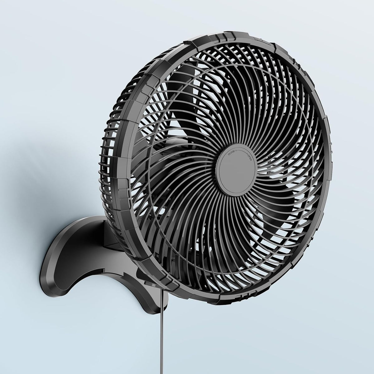 Koonie 8'' Wall Mount Fan, Quiet Small Fan with Timer, 8.2ft Wired Remote