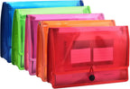 Expanding File Folder Document Organizer with Elastic Cord & Button Closure, Letter Size, 2.8" Expansion, Letter A4 Expandable File Folder for Home School Office Organization, 5 Pack