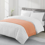 BOURINA Orange Throw Blanket 50 x90 Inches Throw Textured Solid Soft Sofa Throw by BOURINA
