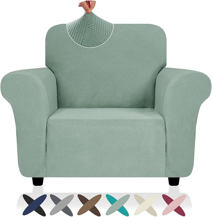 ZNSAYOTX Super Stretch Chair Slipcover, New Striped Sofa Chair Covers by ZNSAYOTX