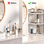Dorhors Corner Bathroom Organizer Countertop,Vanity Counter Storage Shelf