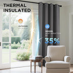 Joydeco Blackout Curtains 72 Inch Length 2 Panels Set, Thermal Insulated Long - Image 4