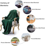 JIAHANNHA Fleece Blanket King Size Green 108 by 90 Inches Blankets - Image 5