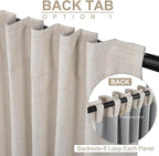 100% Blackout Shield Linen Blackout Curtains - Image 3