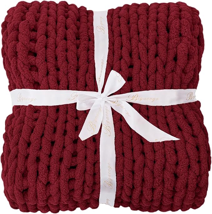 Bigacogo Chunky Knit Throw Blanket - Image 7