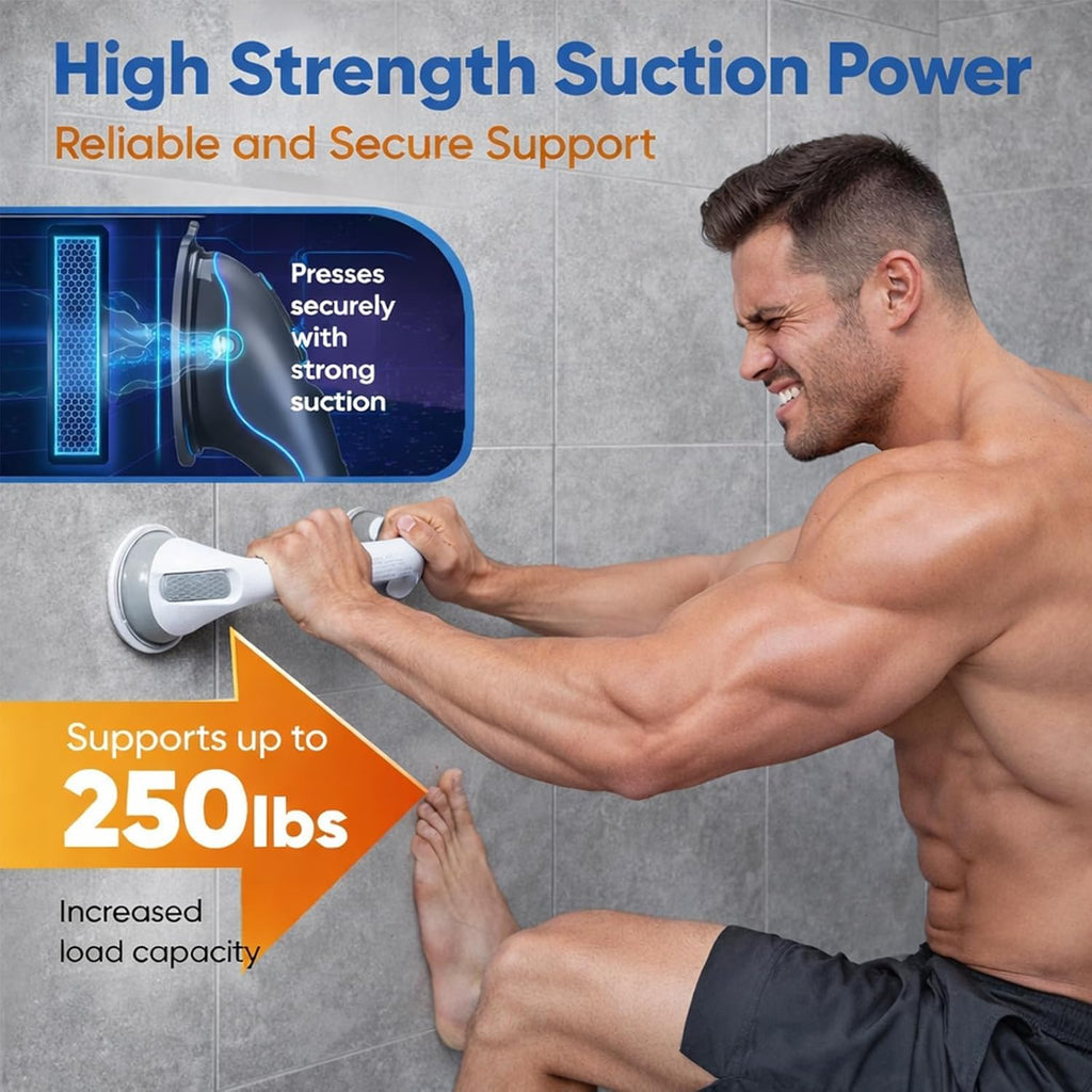 Grab Bars for Bathtubs and Showers,Suction Grab Bars 2 Pack 16.5"