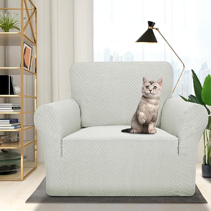 ZNSAYOTX 1 Piece Jacquard Chair Slipcovers - Image 2